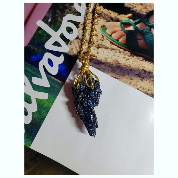 rainbow carborundom necklace K🦎K - Picture 6 of 7